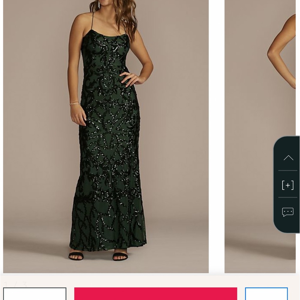 Absolutely stunning emerald gown with sequins